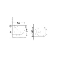 Подвесной унитаз Orange C07-100W, безободковый, крышка микролифт, белый