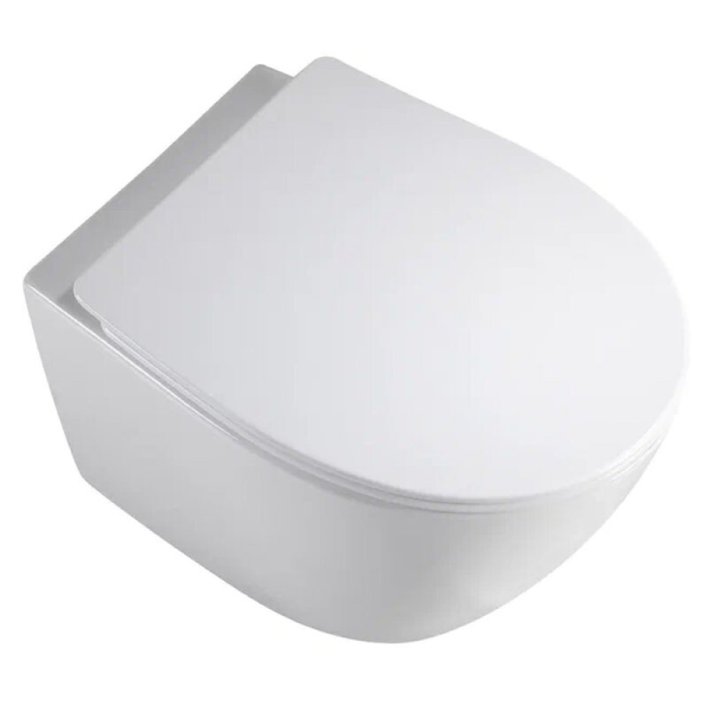 Подвесной унитаз Orange C07-150W, безободковый, крышка микролифт, смыв Tornado, белый