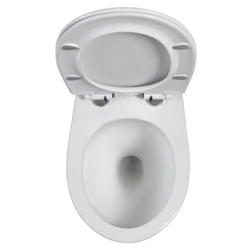 Подвесной унитаз Orange C07-150W, безободковый, крышка микролифт, смыв Tornado, белый