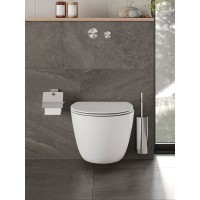 Подвесной унитаз Orange C07-150W, безободковый, крышка микролифт, смыв Tornado, белый