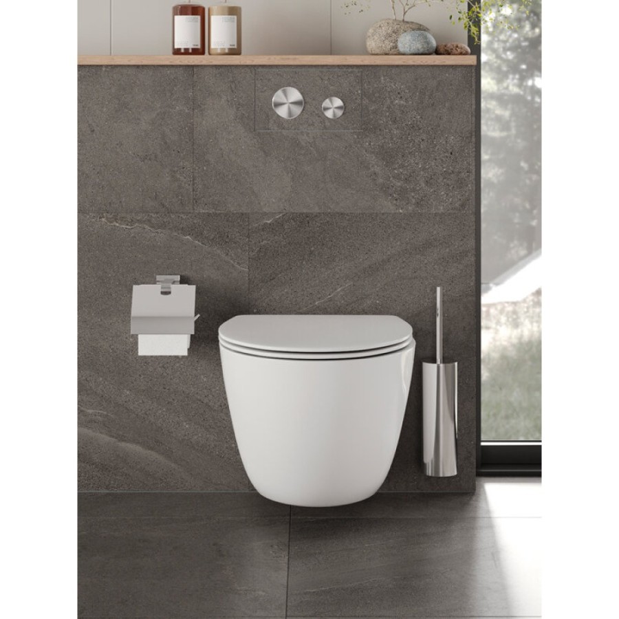 Подвесной унитаз Orange C07-150W, безободковый, крышка микролифт, смыв Tornado, белый