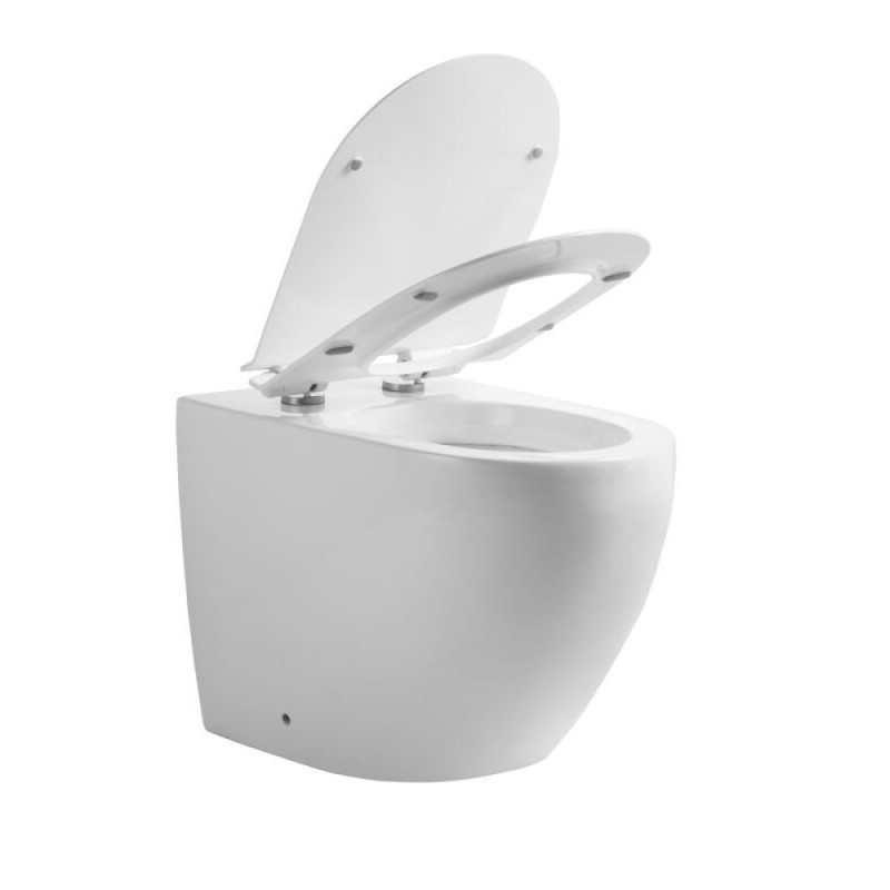Приставной унитаз Orange, крышка микролифт, белый, C07-200w