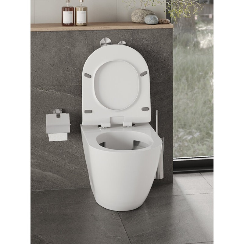 Приставной унитаз Orange, крышка микролифт, белый, C07-200w