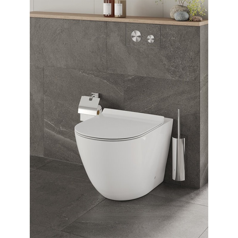 Приставной унитаз Orange, крышка микролифт, белый, C07-200w
