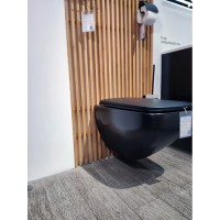 Подвесной унитаз Am.Pm Inspire V2.0 FlashClean безободковый, с сиденьем микролифтом, черный матовый, C50A1700MBSC