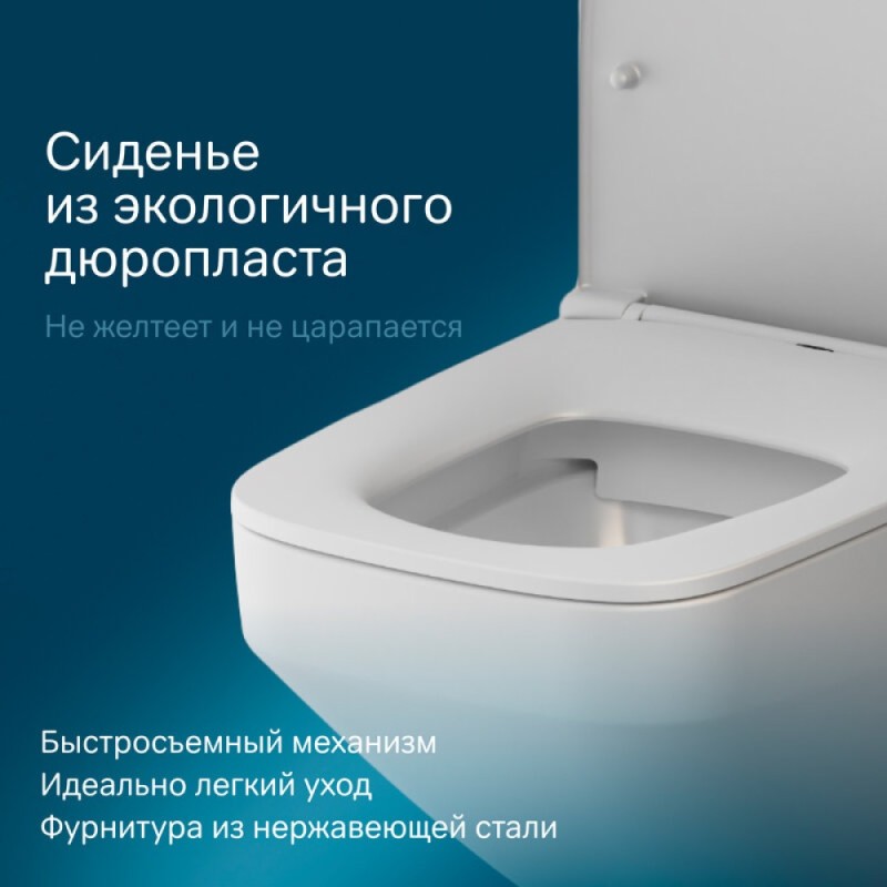 Подвесной безободковый унитаз Am.Pm Inspire V2.0 FlashClean, с сиденьем микролифт, белый матовый, C50A1700MWSC