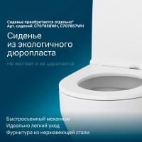 Подвесной унитаз AM.PM Spirit FlashClean C701700WH 2.0, безободковый