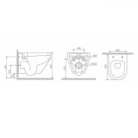 Унитаз подвесной AM.PM Spirit 2.0 C701738WH, цвет белый