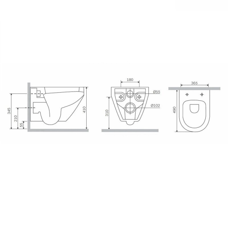 Унитаз подвесной AM.PM Spirit 2.0 C701738WH, цвет белый