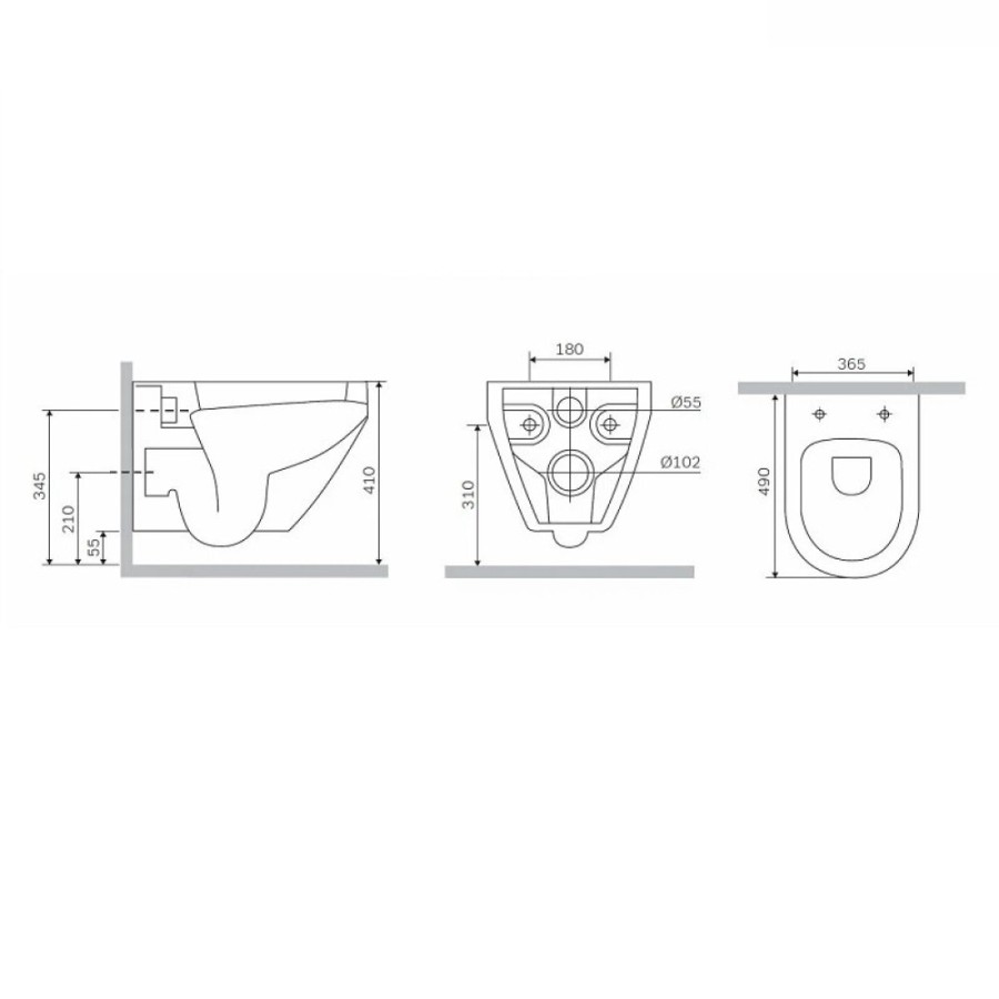 Унитаз подвесной AM.PM Spirit 2.0 C701738WH, цвет белый