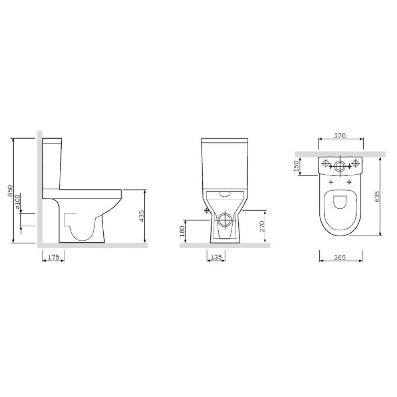 Напольный унитаз Am.Pm Spirit V2.0, безободковый, с сиденьем микролифт, C708600SC