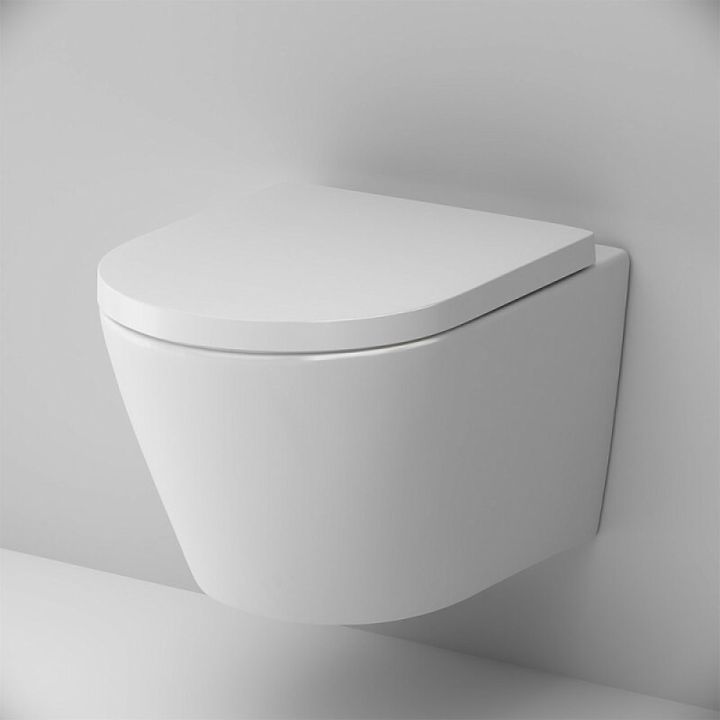 Подвесной унитаз безободковый AM.PM Sense C741701SC, с сиденьем микролифт, цвет белый