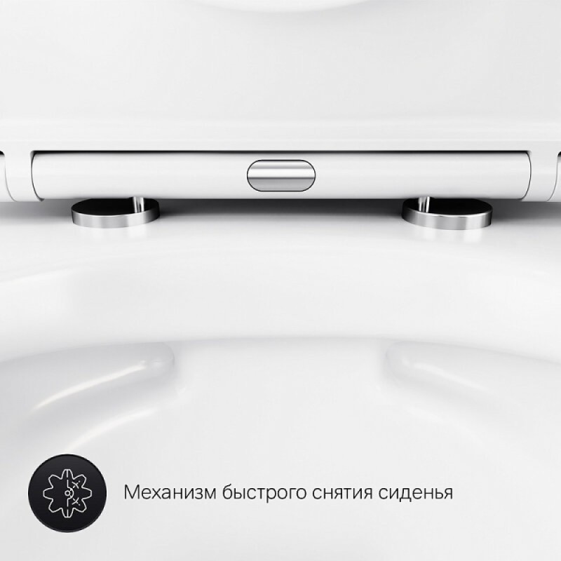 Подвесной унитаз безободковый AM.PM Sense C741701SC, с сиденьем микролифт, цвет белый