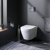 Подвесной унитаз безободковый AM.PM Sense C741701SC, с сиденьем микролифт, цвет белый