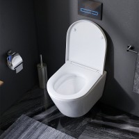 Подвесной унитаз безободковый AM.PM Sense C741701SC, с сиденьем микролифт, цвет белый