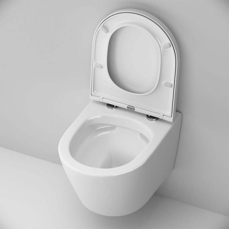 Подвесной унитаз безободковый AM.PM Sense C741701SC, с сиденьем микролифт, цвет белый