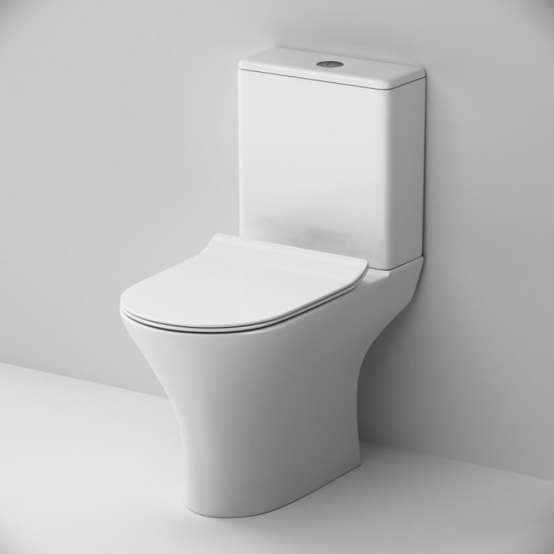 Напольный унитаз-компакт Am.Pm Sense C748600SC, FlashClean, безободковый, с сиденьем микролифт, белый