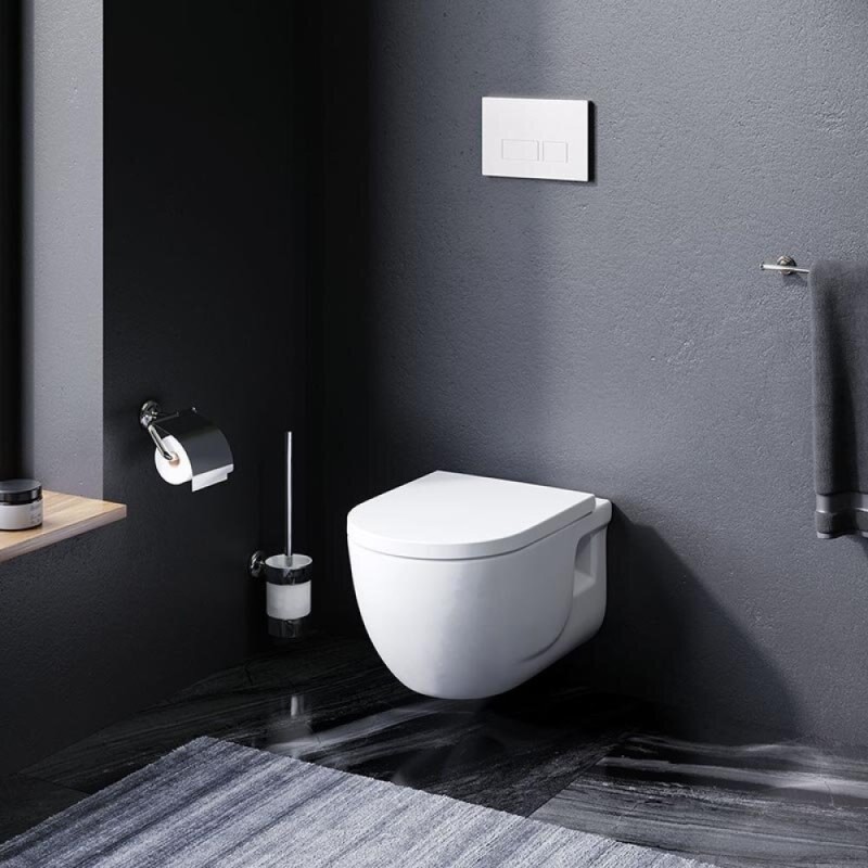 Подвесной унитаз Am.Pm Like FlashClean, безободковый, крышка-микролифт, C801701SC
