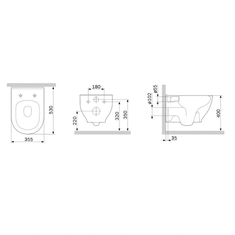 Подвесной унитаз Am.Pm Like FlashClean, безободковый, крышка-микролифт, C801701SC