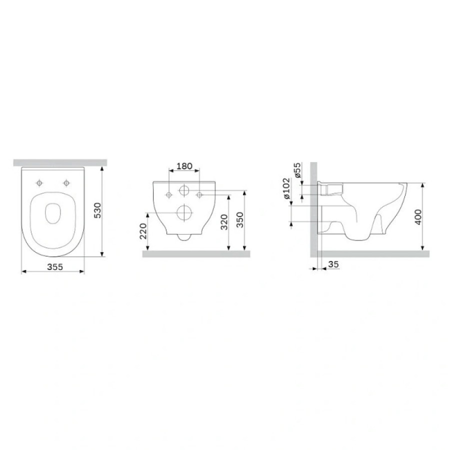 Подвесной унитаз Am.Pm Like FlashClean, безободковый, крышка-микролифт, C801701SC