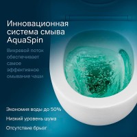 Подвесной унитаз Am.Pm Like C801900SC AquaSpin, безободковый, с сиденьем микролифт