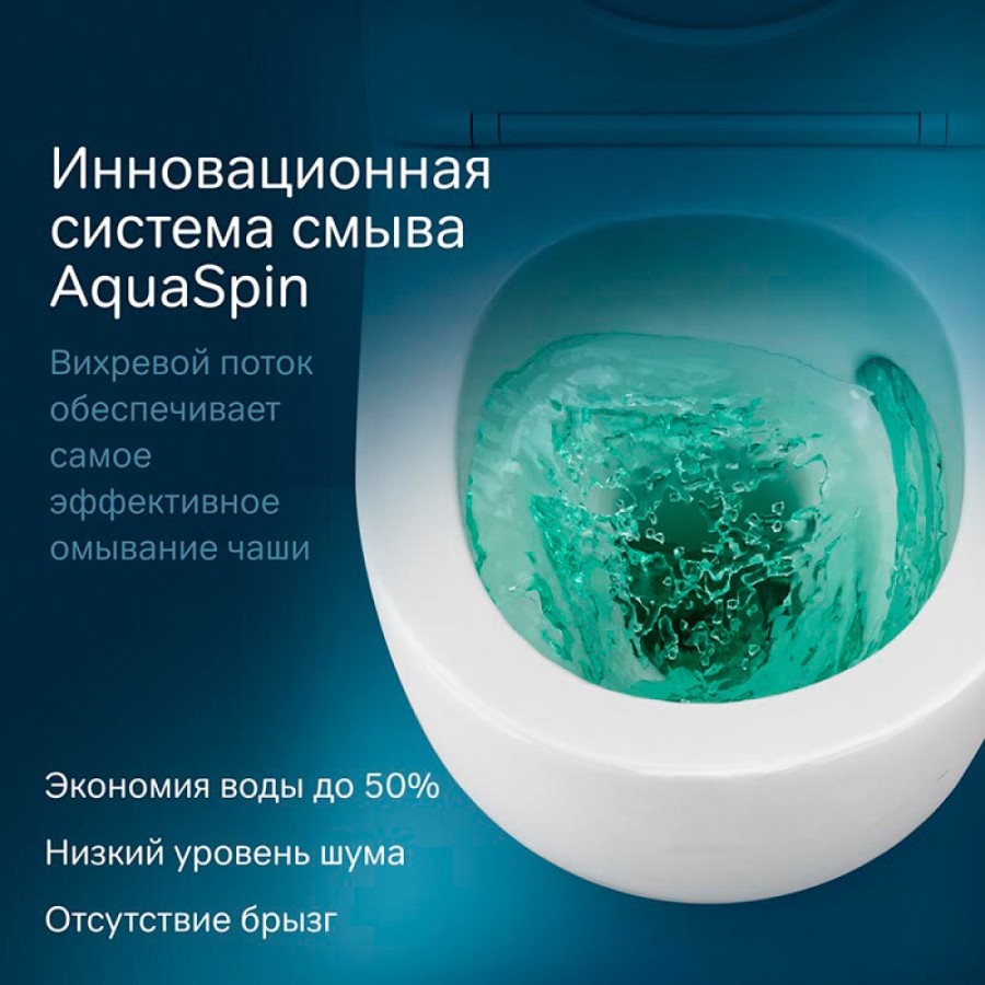 Подвесной унитаз Am.Pm Like C801900SC AquaSpin, безободковый, с сиденьем микролифт