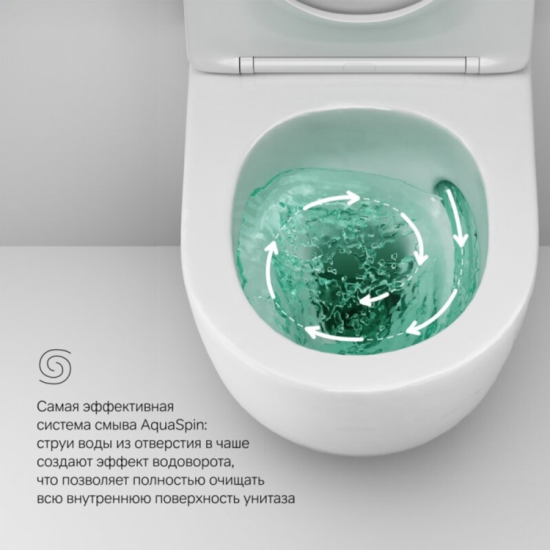 Подвесной унитаз Am.Pm Like C801900SC AquaSpin, безободковый, с сиденьем микролифт