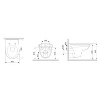Унитаз подвесной Am.Pm X-Joy, безободковый, сиденье микролифт, белый, C851700SC