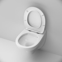 Унитаз подвесной Am.Pm X-Joy, безободковый, сиденье микролифт, белый, C851700SC