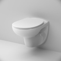 Унитаз подвесной Am.Pm X-Joy, безободковый, сиденье микролифт, белый, C851700SC