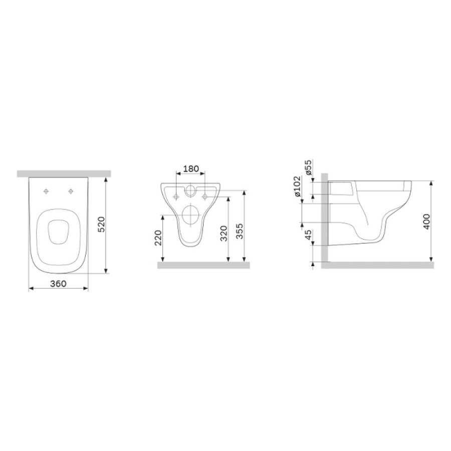 Унитаз подвесной Am.Pm X-Joy, FlashClean безободковый, сиденье микролифт, белый, C85A1702SC