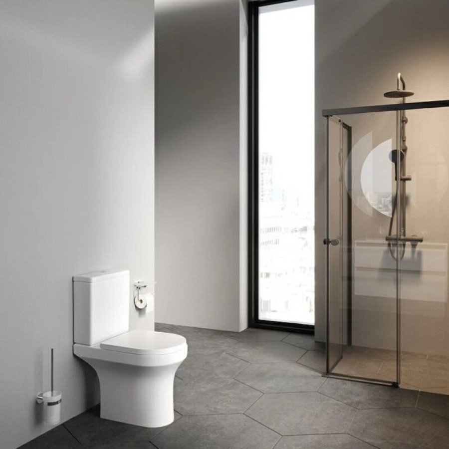 Напольный унитаз-компакт Am.Pm X-Joy 2.0 C85A8601SC, безободковый, с сиденьем микролифт, белый