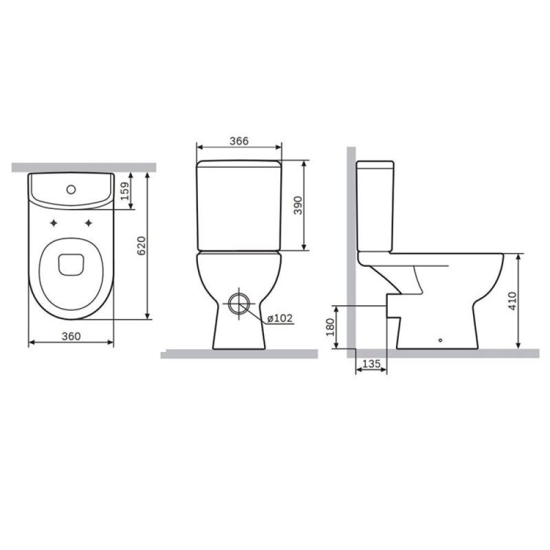 Напольный унитаз Am.Pm Sunny C85C8600SC, безободковый, с сиденьем микролифт, белый