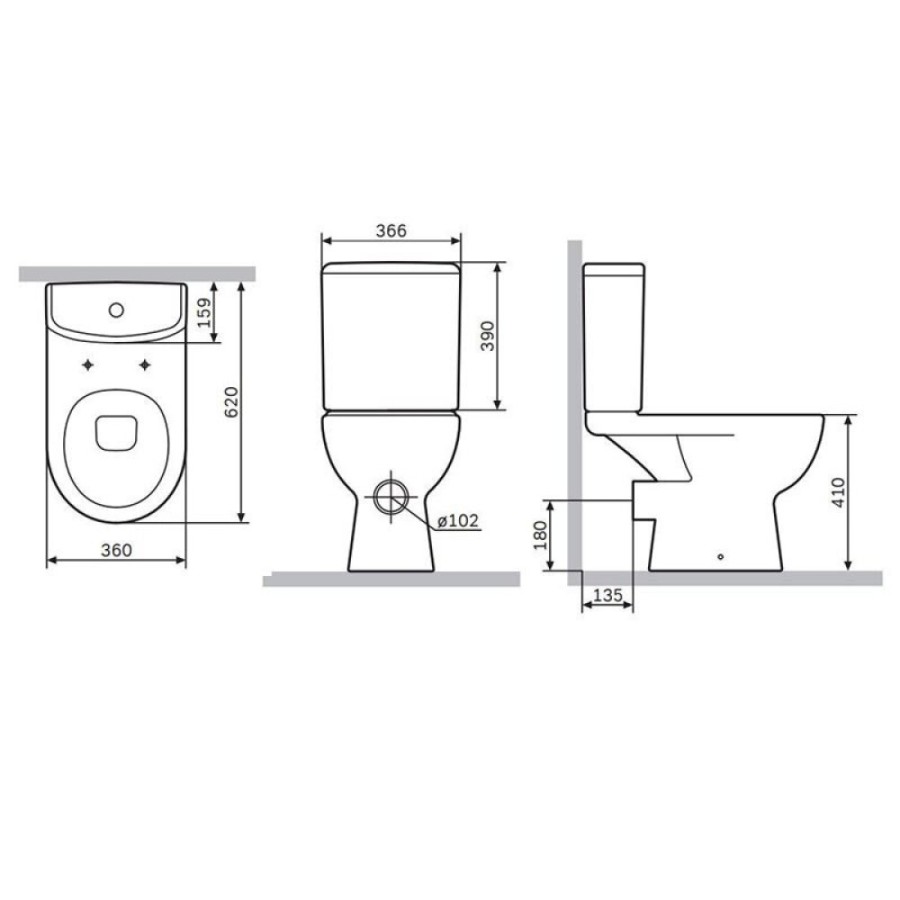 Напольный унитаз Am.Pm Sunny C85C8600SC, безободковый, с сиденьем микролифт, белый