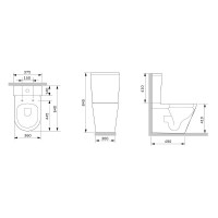 Напольный унитаз-компакт Am.Pm Func C8F8600SC, безободковый, с сиденьем микролифт, белый