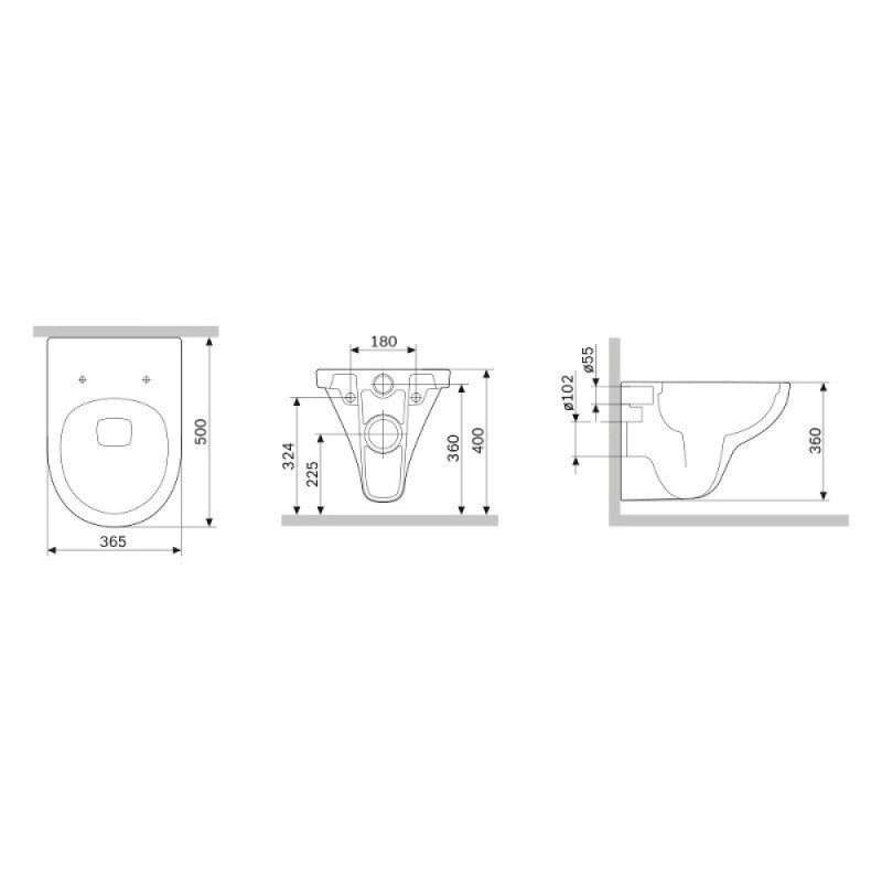 Подвесной унитаз Am.Pm Gem FlashClean безободковый, с сиденьем микролифт, C901700SC