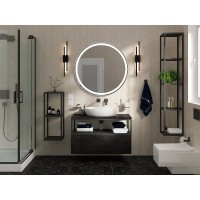 Тумба под раковину Cezares Cadro-100-1C-SO-NR-BLUM, 100 см, подвесная, черный