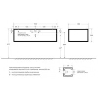 Консоль под раковину Cezares Cadro-100/46/30-1C-SO-MET-ST, 100 см, подвесная, черный матовый