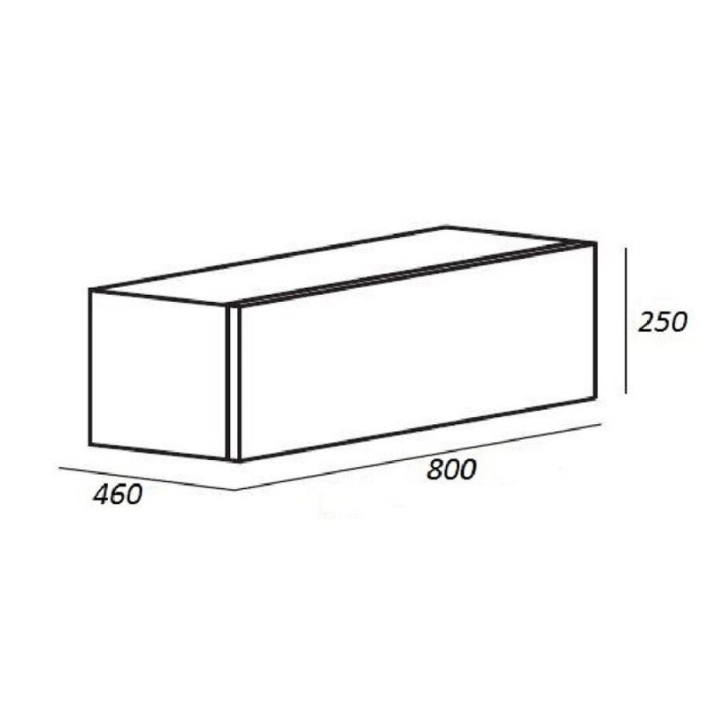 Консоль под раковину Cezares Cadro CADRO-80-1C-SO-NR-BLUM 80 x 46 х 25 см, черная