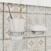 Стакан для зубных щеток и мыльница Iddis Calipso CALMBG0i57, держатель хром