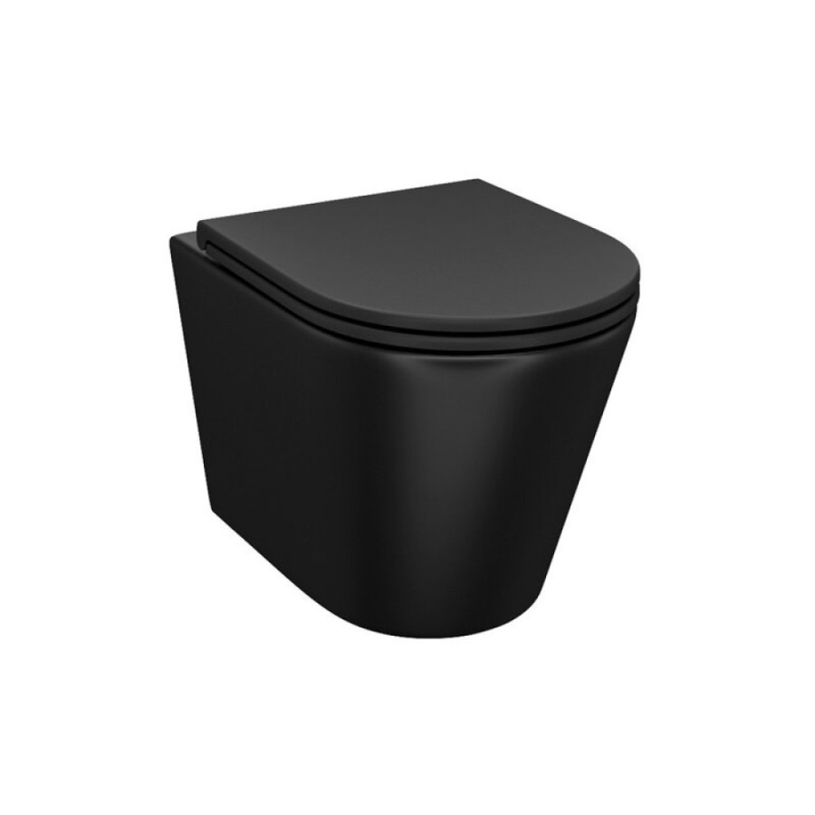 Унитаз подвесной Iddis Calipso CALR3BMi25 Rimless безободковый, крышка микролифт, черный