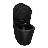 Унитаз подвесной Iddis Calipso CALR3BMi25 Rimless безободковый, крышка микролифт, черный