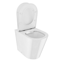Приставной безободковый унитаз Iddis Calipso CALRDSEi26 Rimless, крышка микролифт, белый