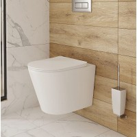 Унитаз подвесной Iddis Calipso CALRNSEi25 Rimless безободковый, крышка микролифт, белый