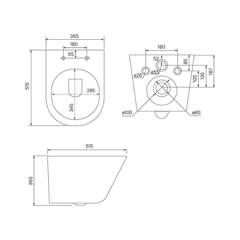 Унитаз подвесной Iddis Calipso CALRNSEi25 Rimless безободковый, крышка микролифт, белый
