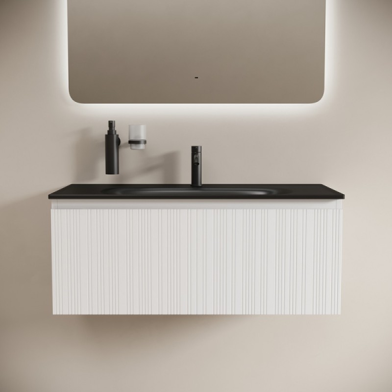 Тумба под раковину Sancos Code CD100W, 100 см, подвесная, белая