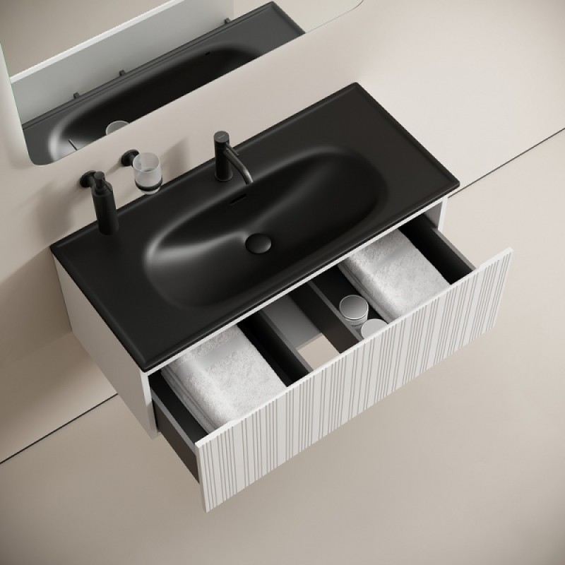 Тумба под раковину Sancos Code CD100W, 100 см, подвесная, белая