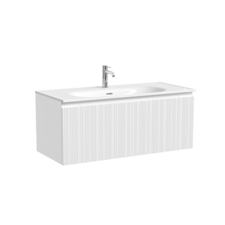 Тумба под раковину Sancos Code CD100W, 100 см, подвесная, белая