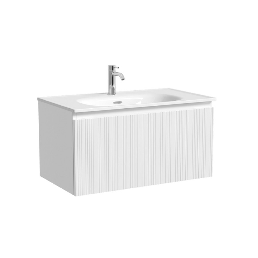 Тумба под раковину Sancos Code CD80W, 80 см, подвесная, белая