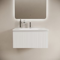 Тумба под раковину Sancos Code CD80W, 80 см, подвесная, белая